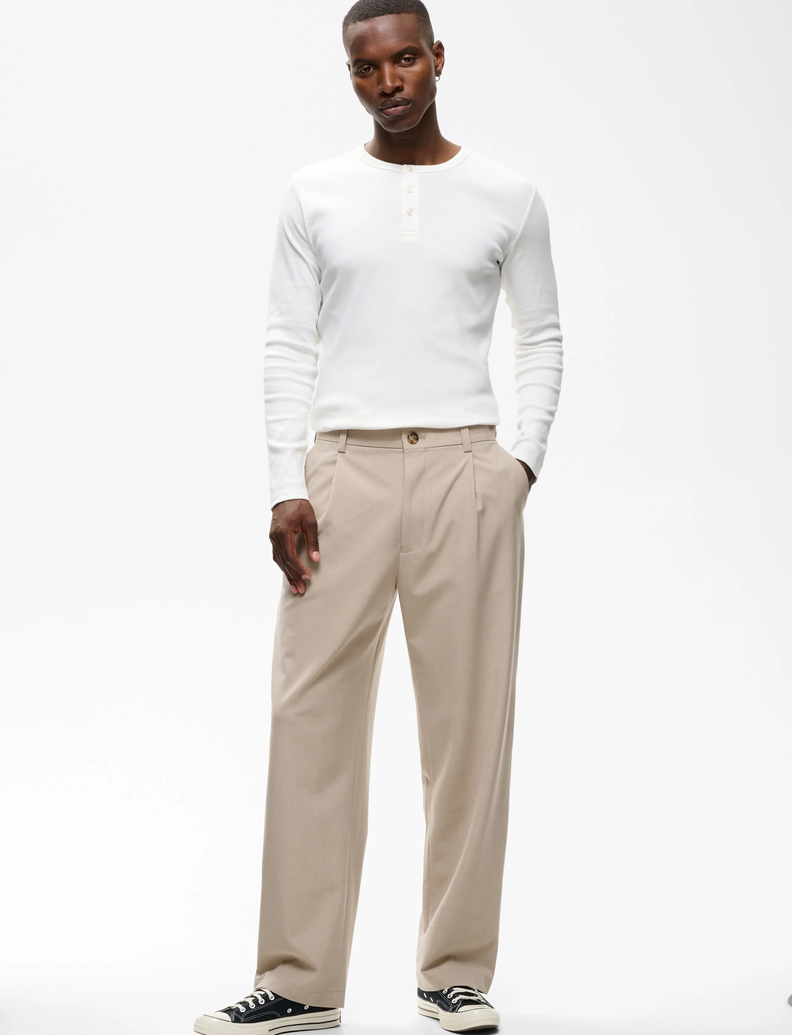 Matinique - MAChino Pleat Pants - anzugshosen - winter twig melange - 3