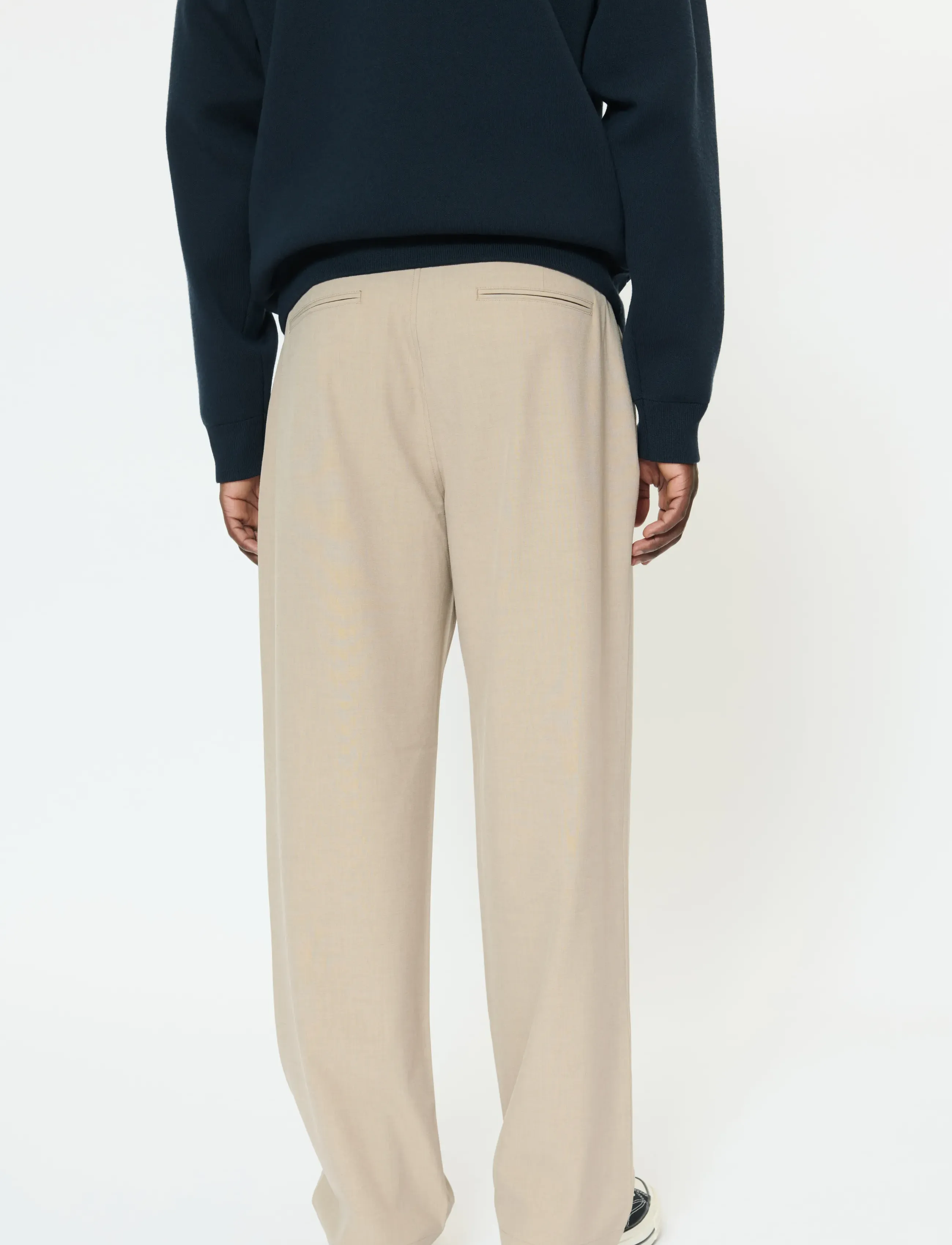 Matinique - MAChino Pleat Pants - habitbukser - winter twig melange - 4