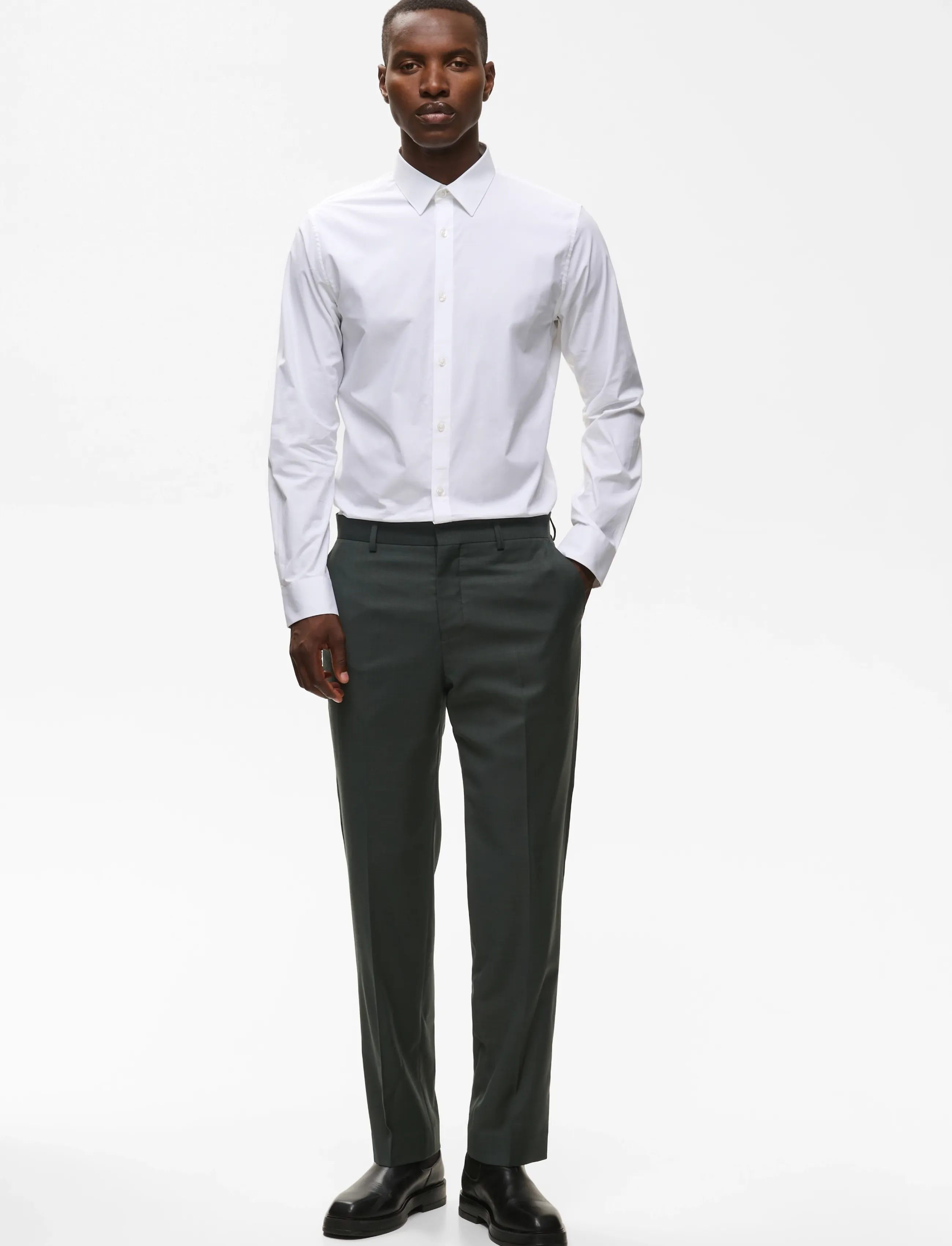 Matinique - MAwesley Pant - Ülikonnapüksid - olive night - 2