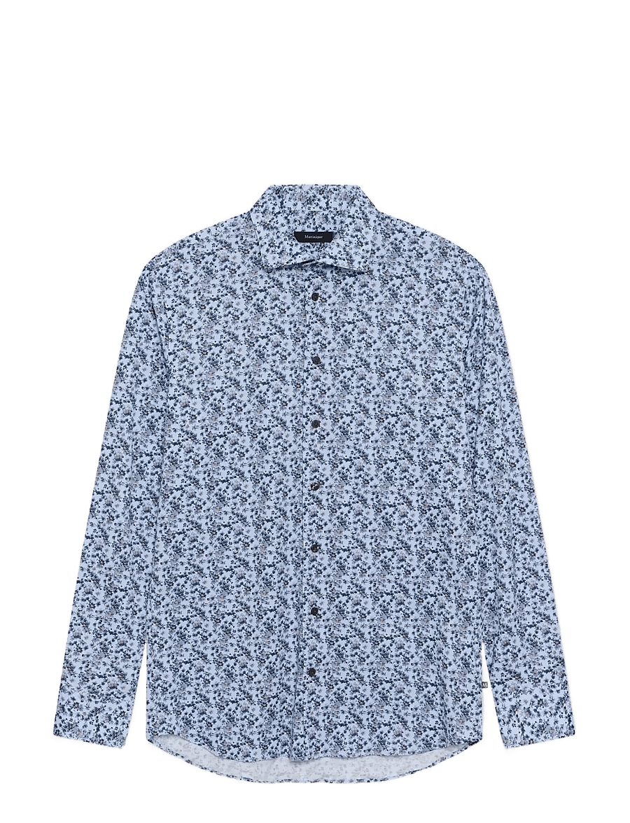 Matinique - MAmarc N - mönstrade skjortor - chambray blue - 1