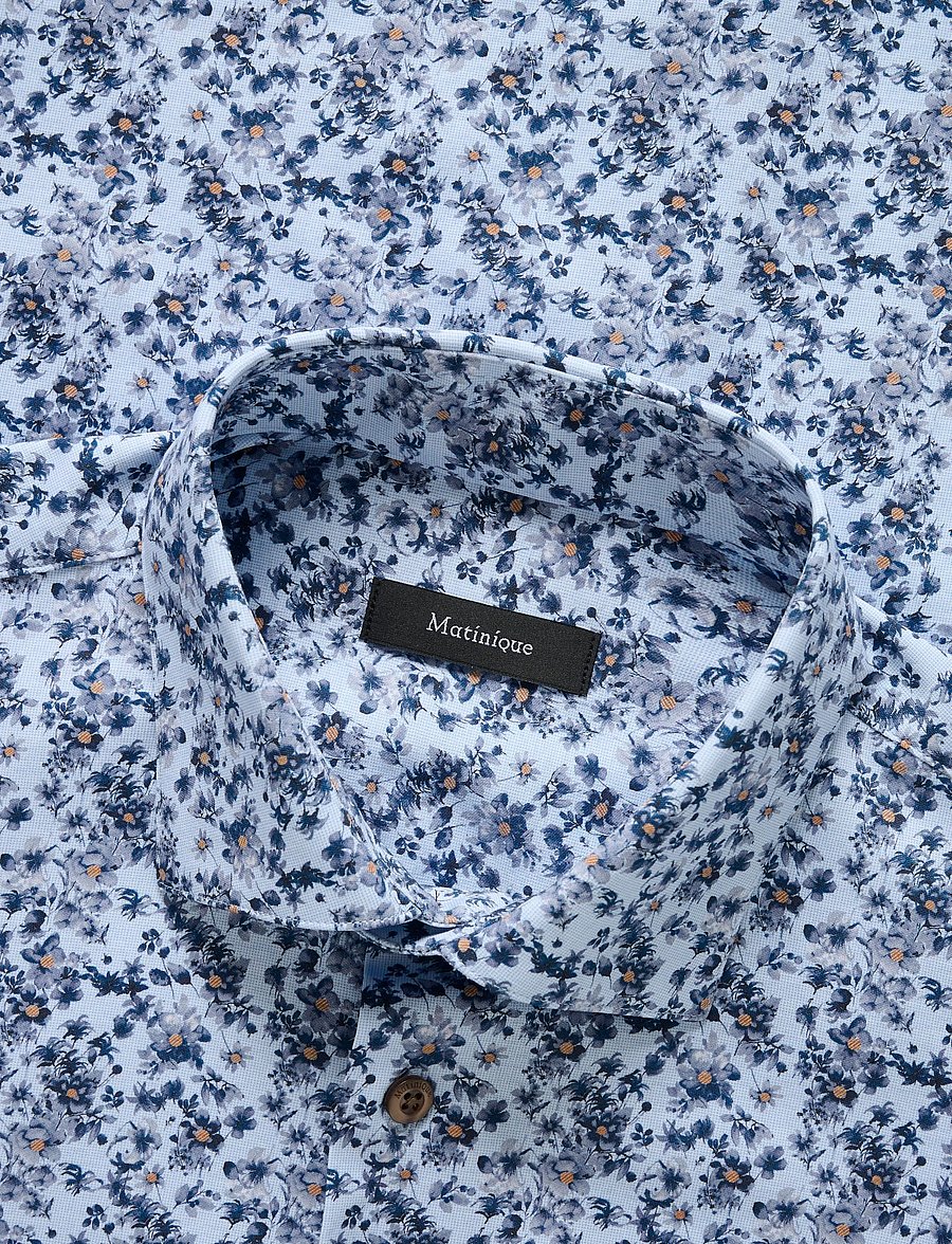 Matinique - MAmarc N - mönstrade skjortor - chambray blue - 5