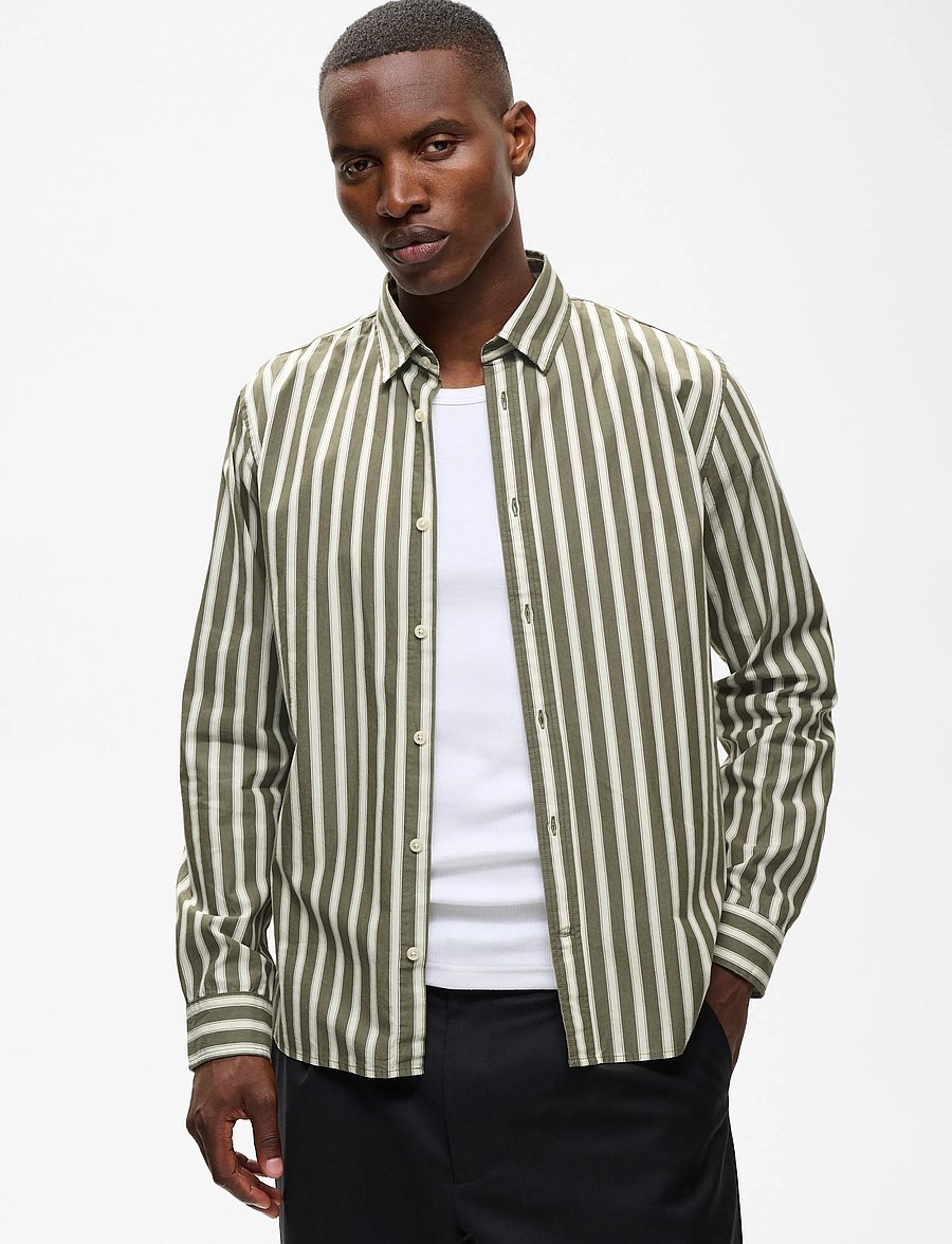 Matinique - MAChristaldo - gestreifte hemden - olive night - 0