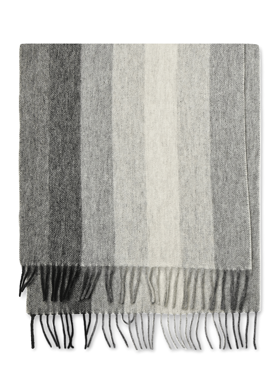 Matinique - MAstripe Scarf - halstørklæder - dark grey melange - 1