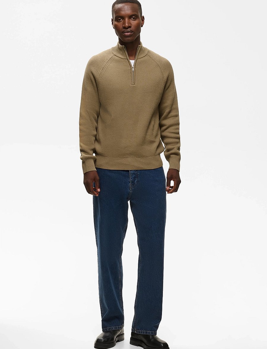 Matinique - MAhellson Z - pullover mit halbem reißverschluss - caribou - 0