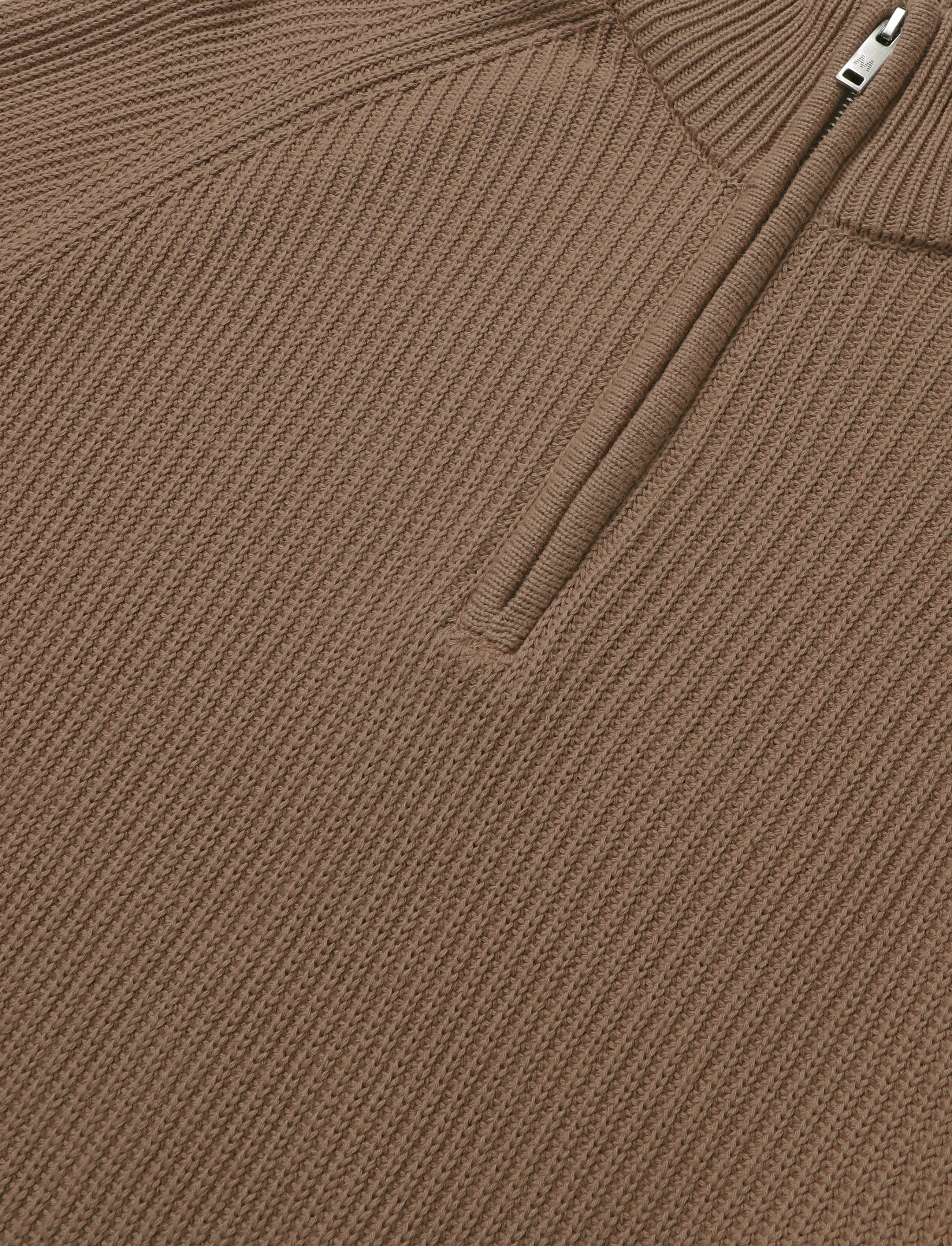 Matinique - MAhellson Z - half zip jumpers - caribou - 3