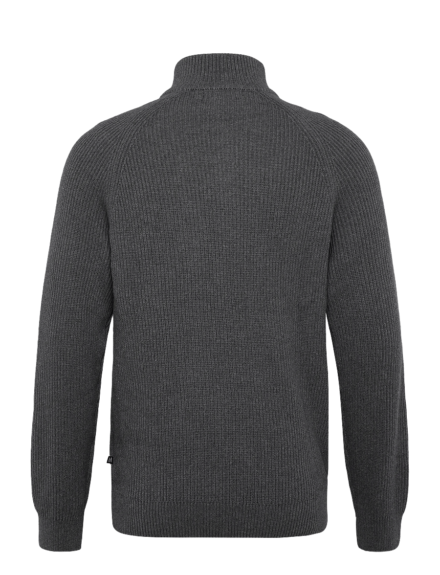 Matinique - MAhellson Z - pullover mit halbem reißverschluss - medium grey melange - 2