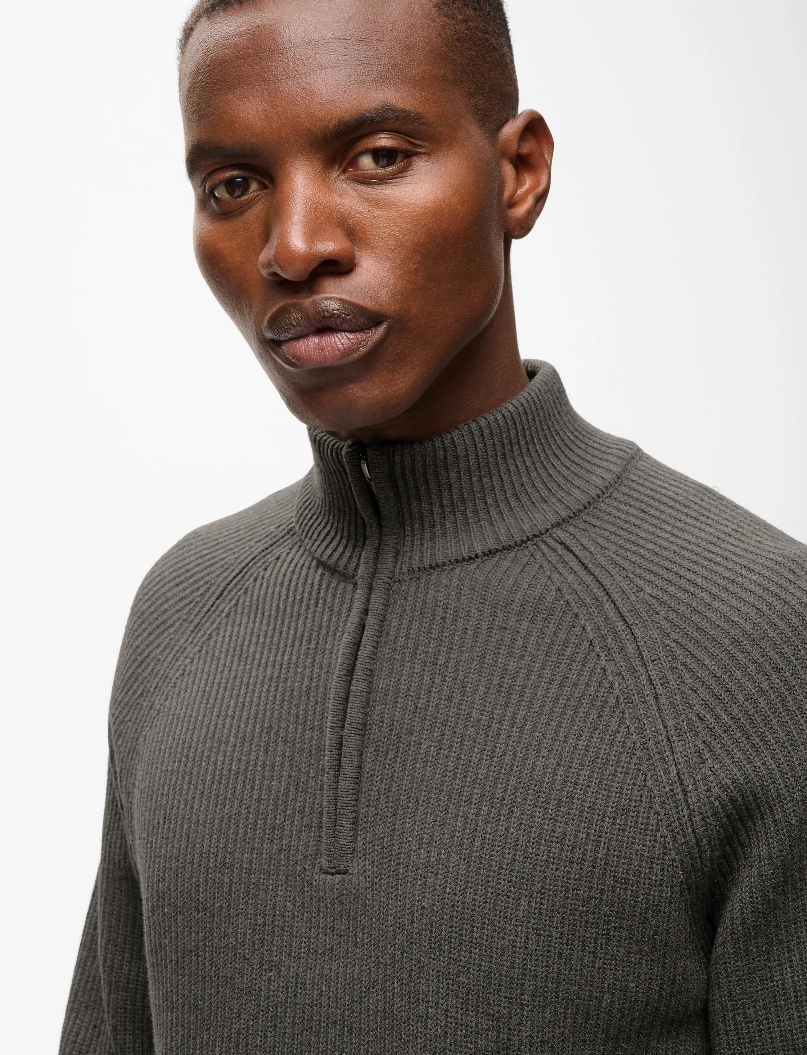 Matinique - MAhellson Z - pullover mit halbem reißverschluss - medium grey melange - 5