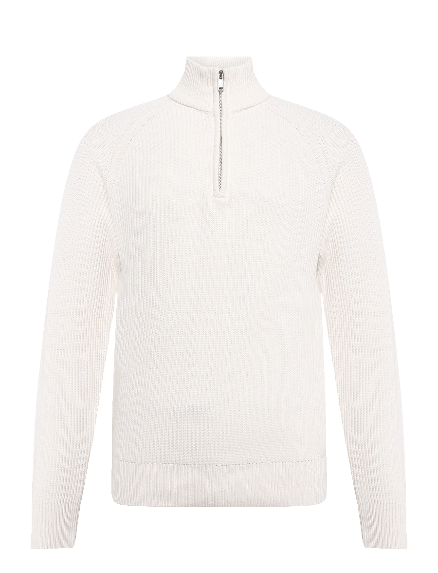 Matinique - MAhellson Z - half zip jumpers - off white - 1