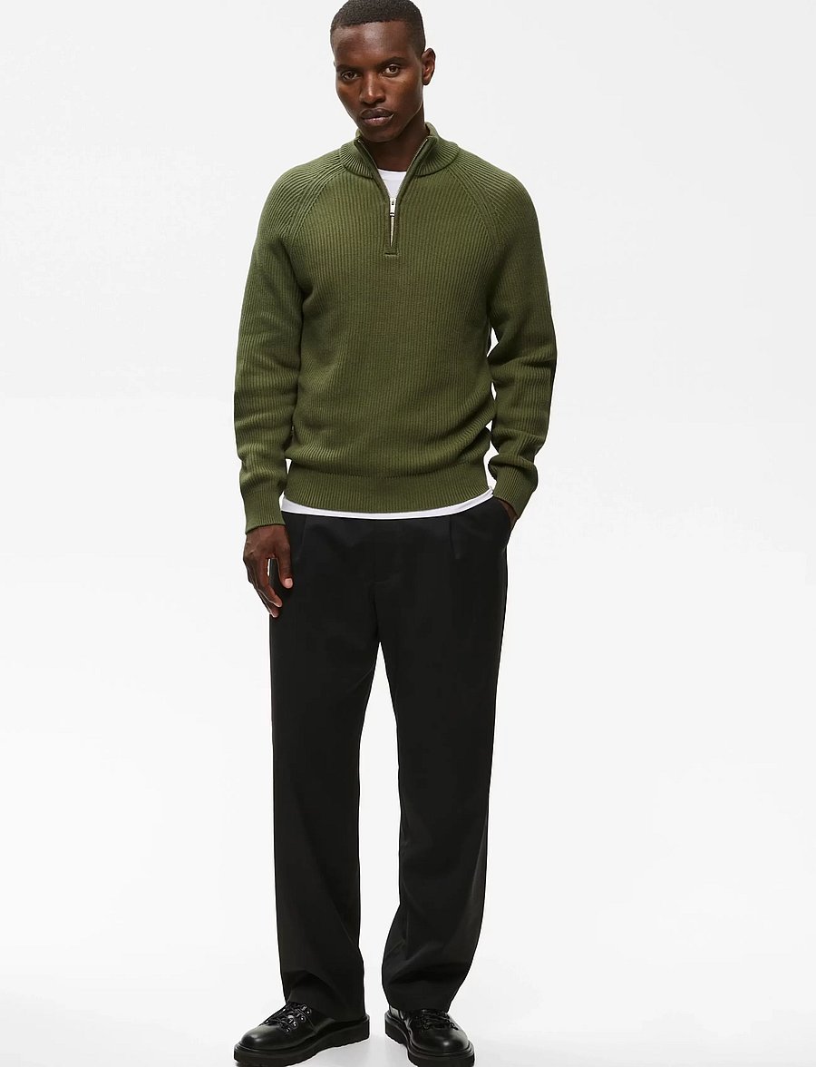 Matinique - MAhellson Z - pullover mit halbem reißverschluss - olive night - 0