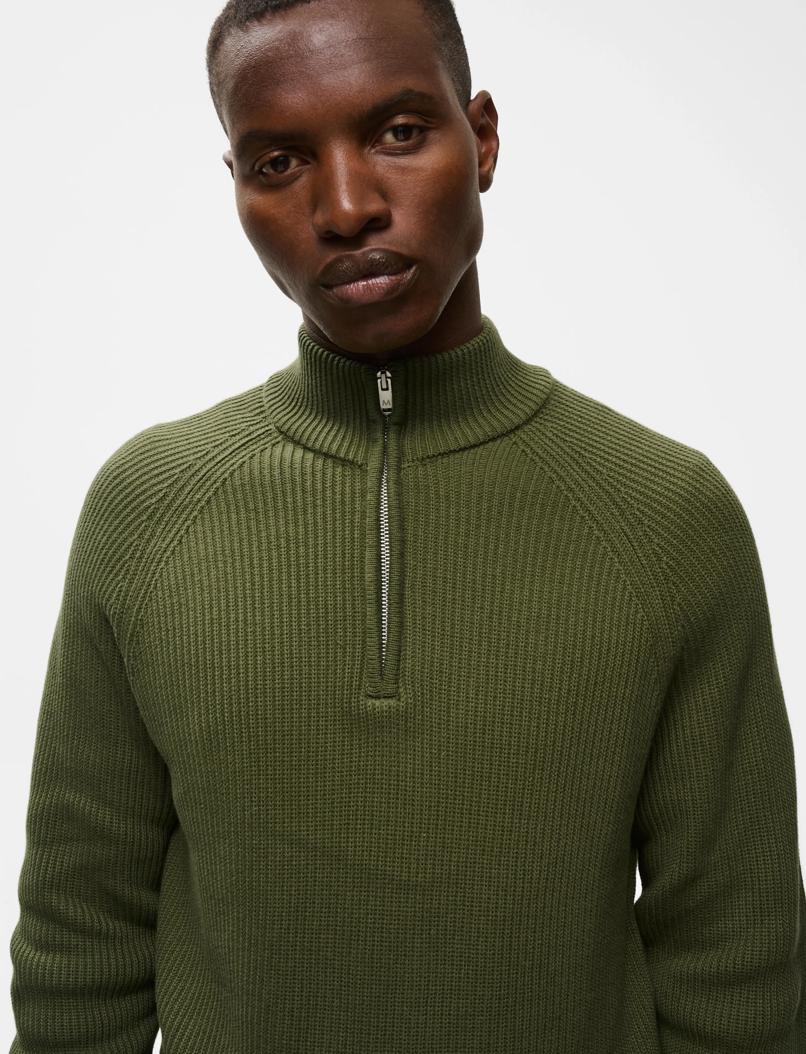 Matinique - MAhellson Z - halfzip strik - olive night - 5
