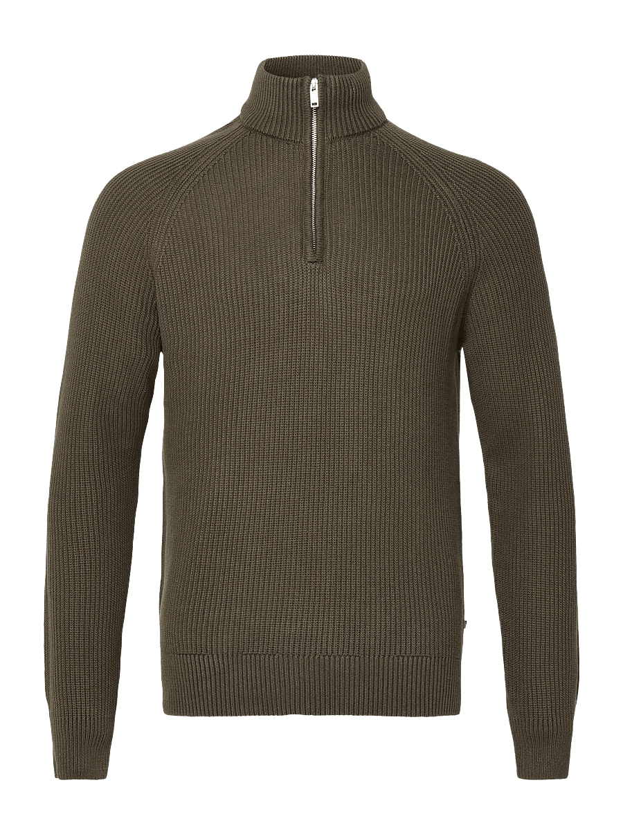 Matinique - MAhellson Z - half zip jumpers - turkish coffee - 1