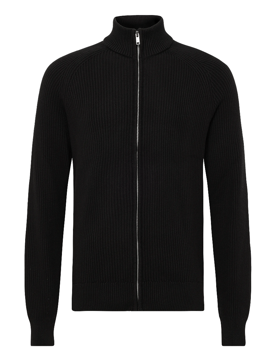 Matinique - MAhellson C - pullover mit durchgehendem reißverschluss - black - 0