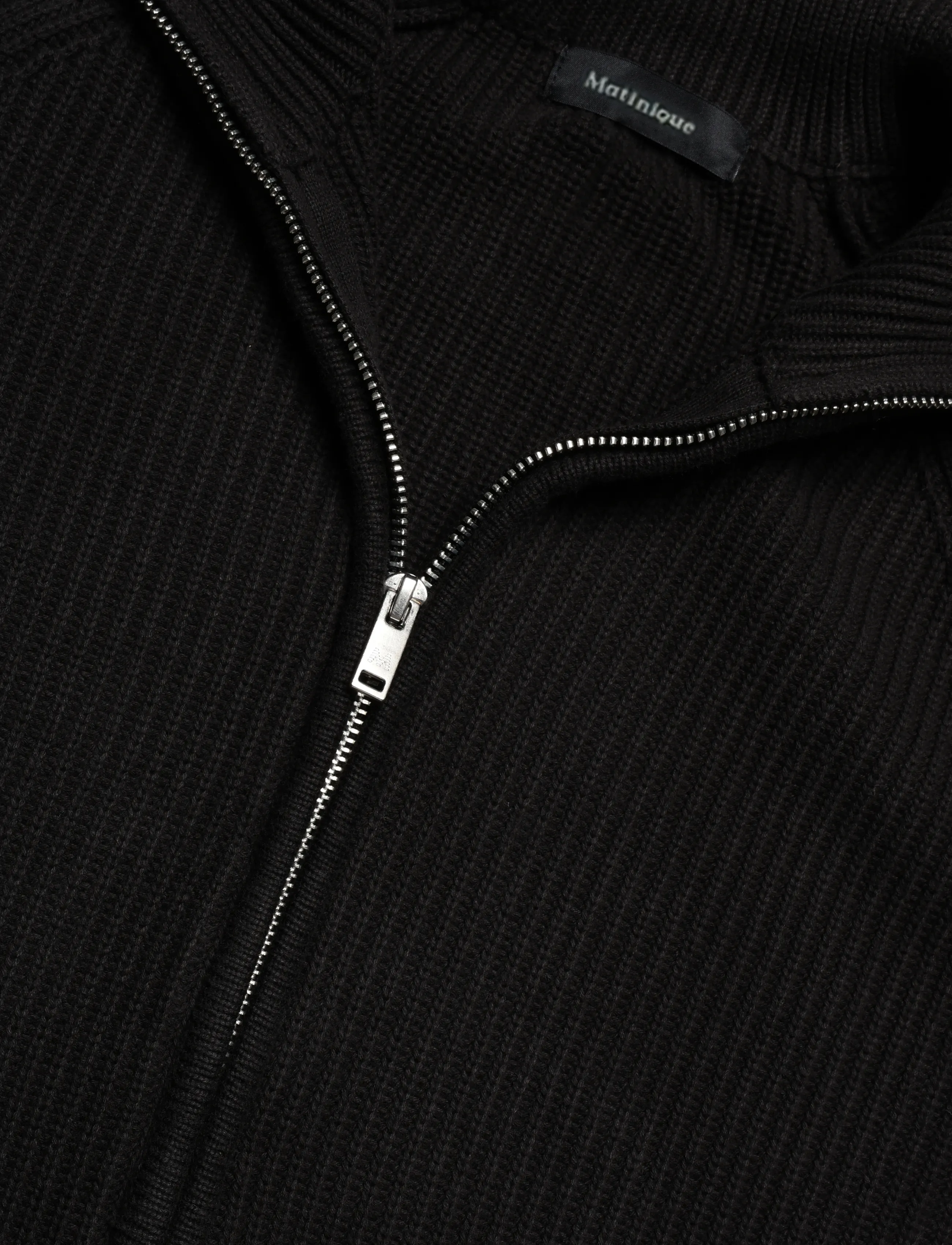 Matinique - MAhellson C - pullover mit durchgehendem reißverschluss - black - 2