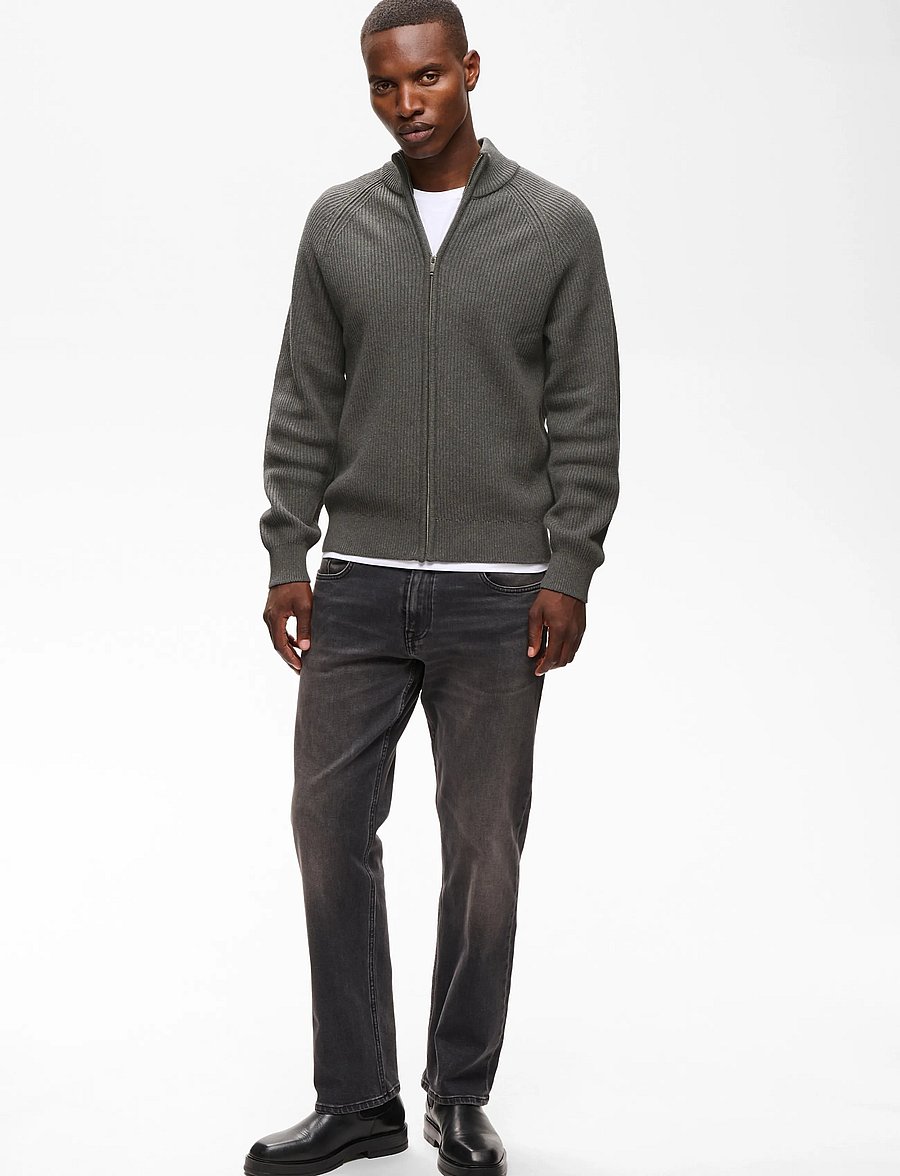 Matinique - MAhellson C - pullover mit durchgehendem reißverschluss - medium grey melange - 3