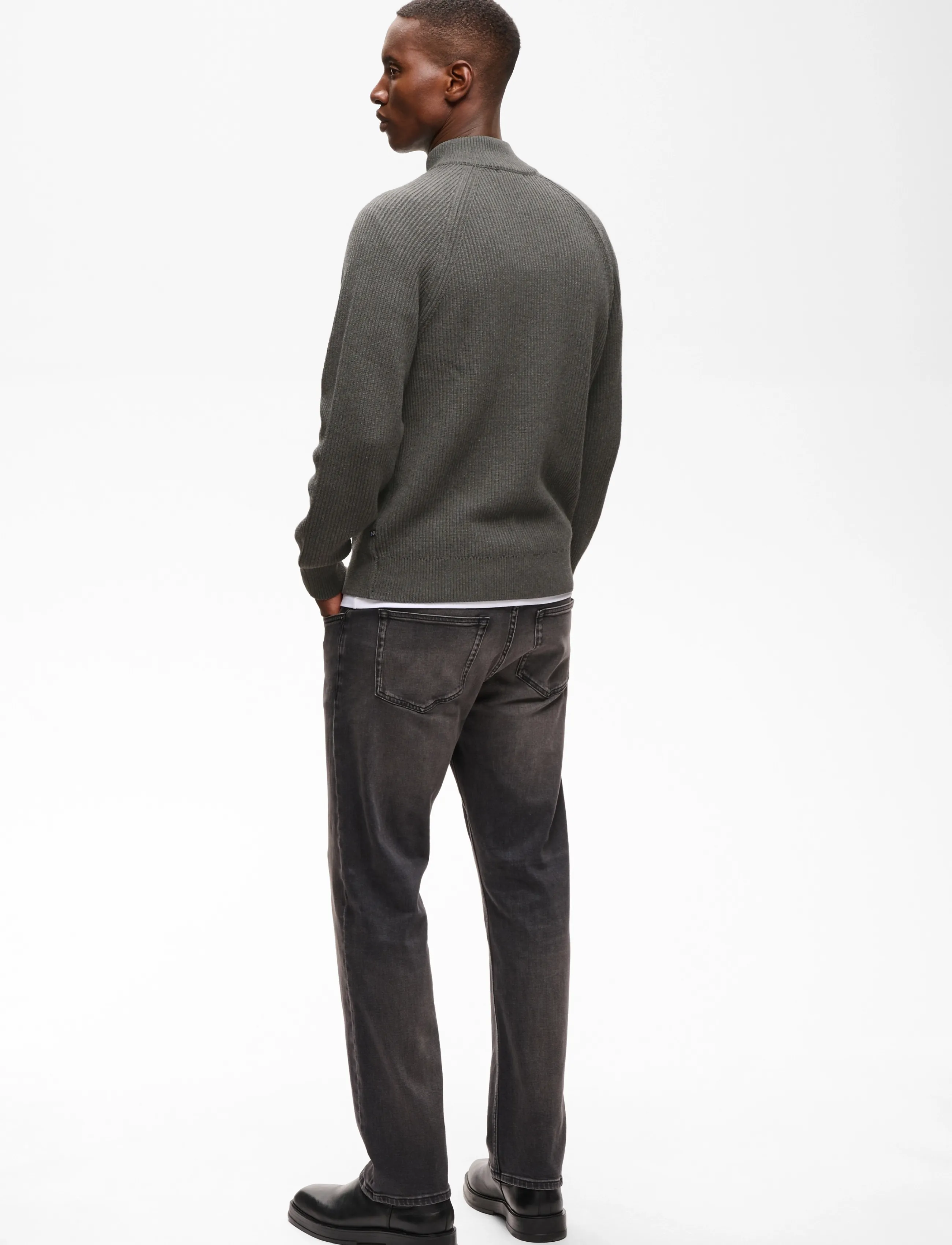 Matinique - MAhellson C - pullover mit durchgehendem reißverschluss - medium grey melange - 4