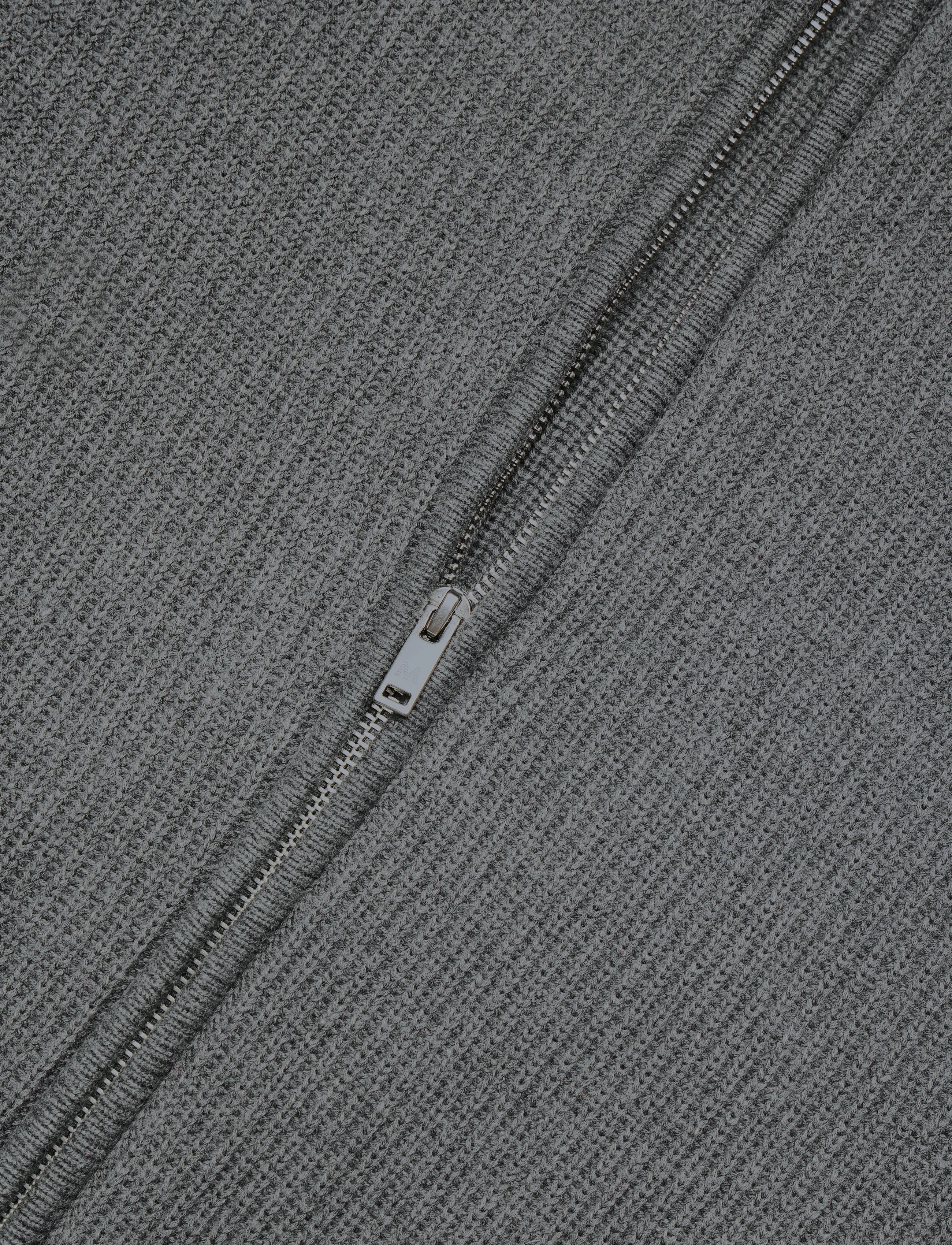Matinique - MAhellson C - fullzip strik - medium grey melange - 3