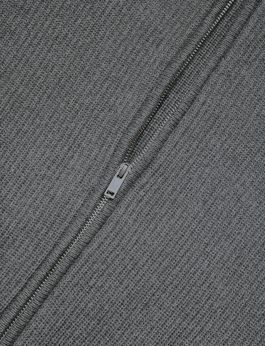 Matinique - MAhellson C - fullzip strik - medium grey melange - 3