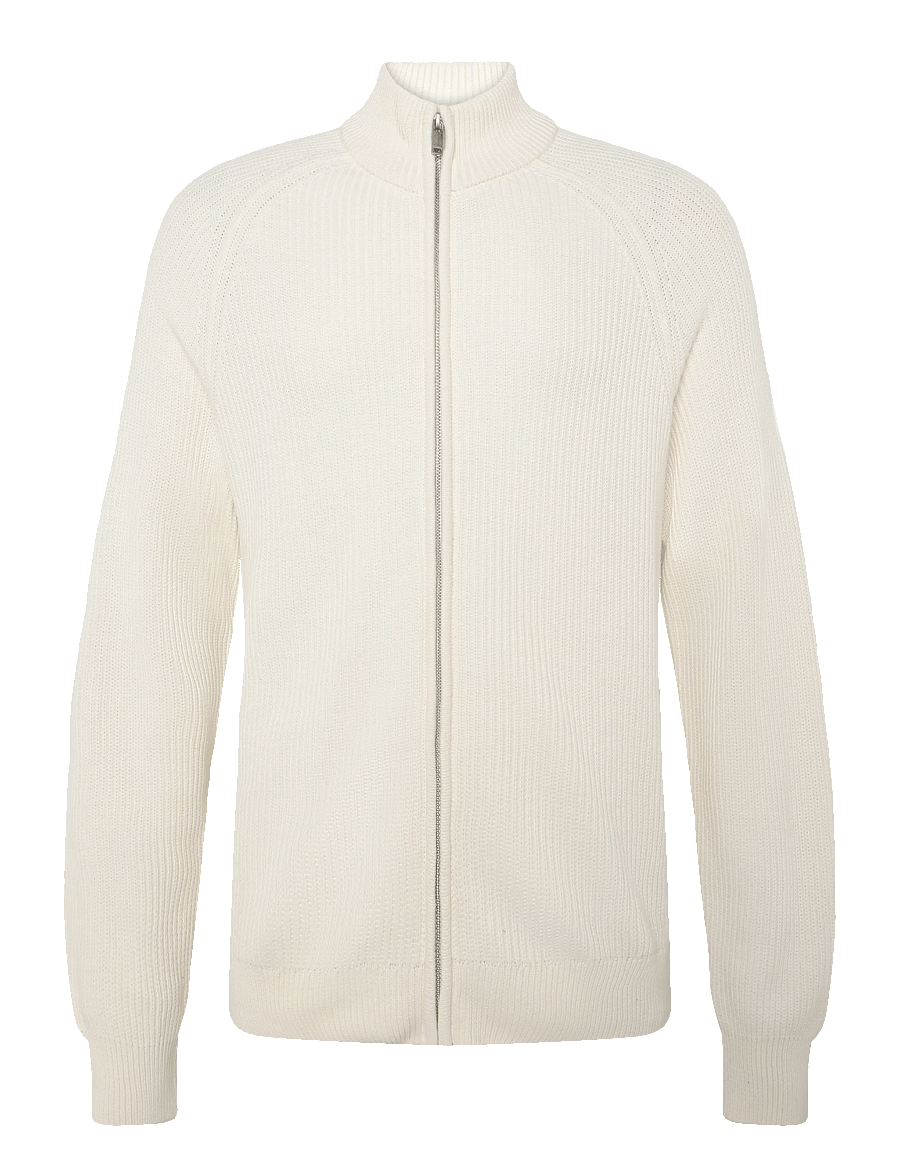 Matinique - MAhellson C - pullover mit durchgehendem reißverschluss - off white - 0