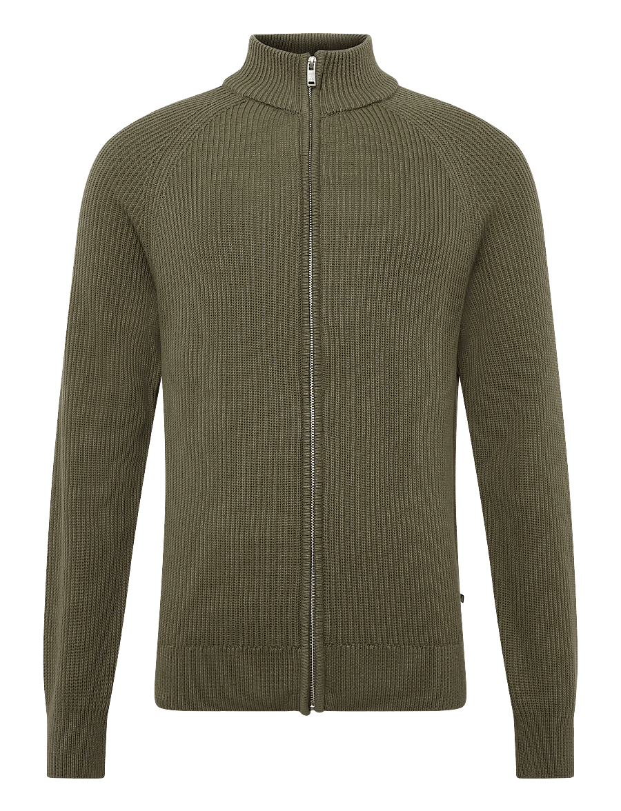 Matinique - MAhellson C - pullover mit durchgehendem reißverschluss - olive night - 1