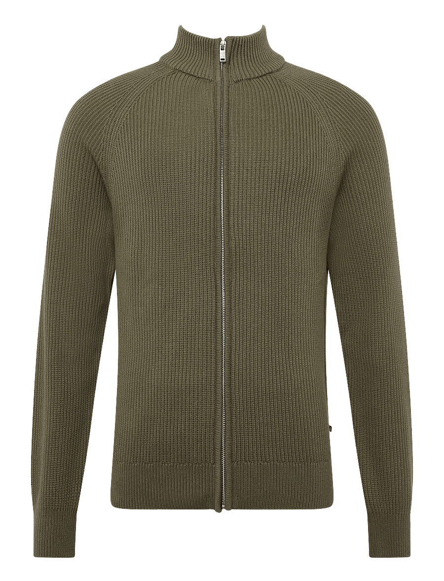 Matinique - MAhellson C - pullover mit durchgehendem reißverschluss - olive night - 0