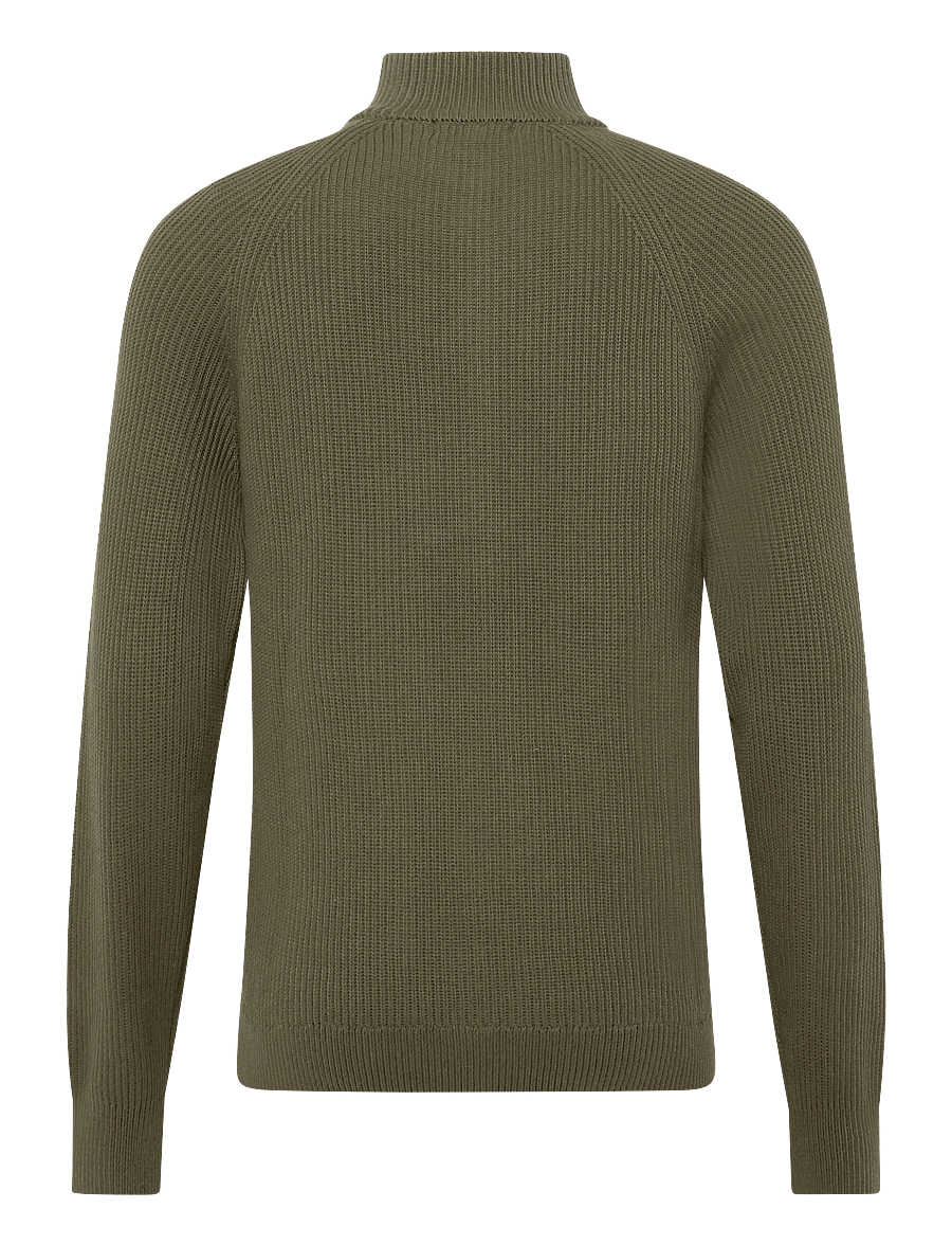 Matinique - MAhellson C - pullover mit durchgehendem reißverschluss - olive night - 2