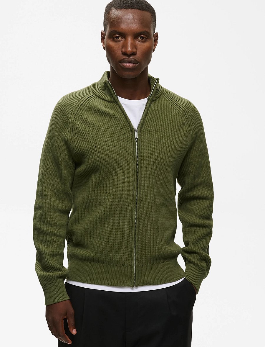 Matinique - MAhellson C - full zip jumpers - olive night - 0