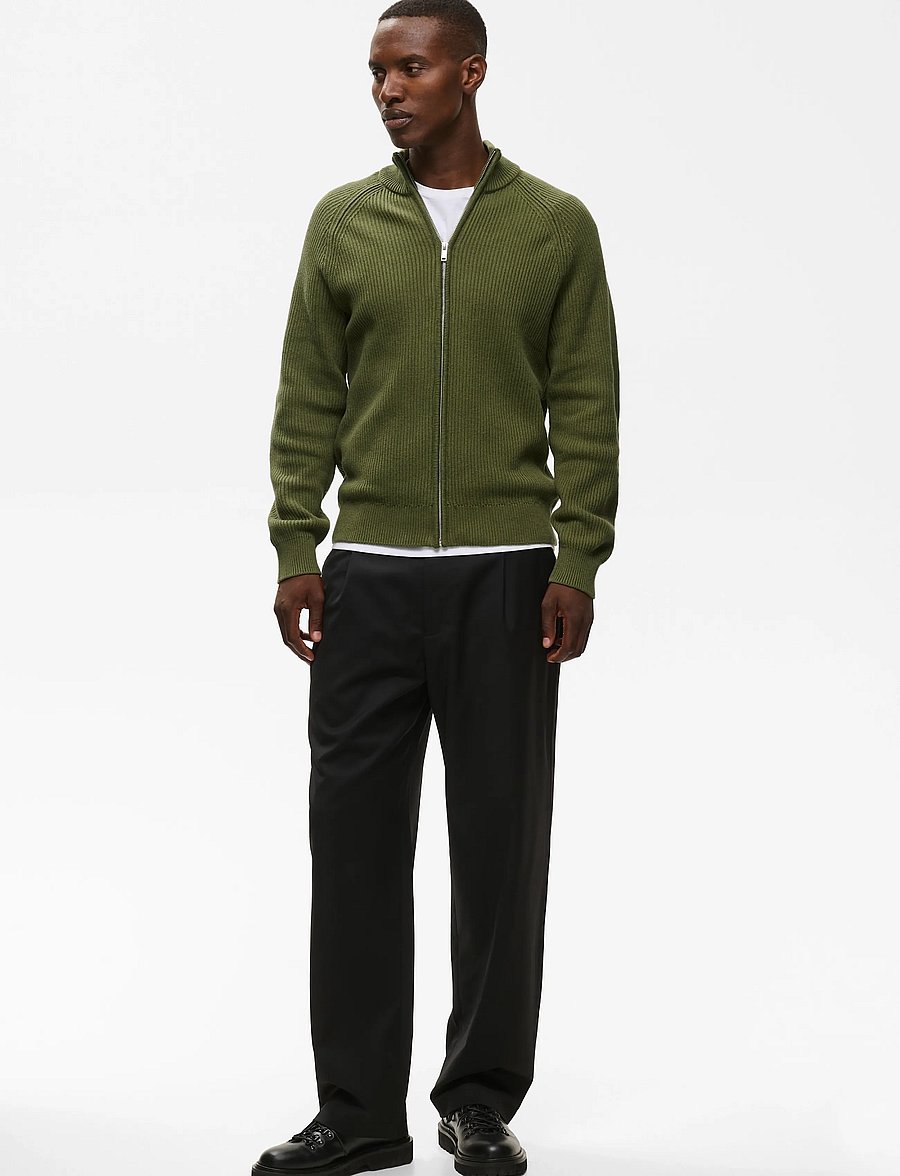 Matinique - MAhellson C - full zip jumpers - olive night - 3