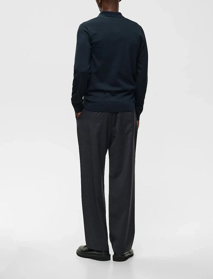 Matinique - MAkerone N - langärmelige strick-polohemden - dark navy - 3