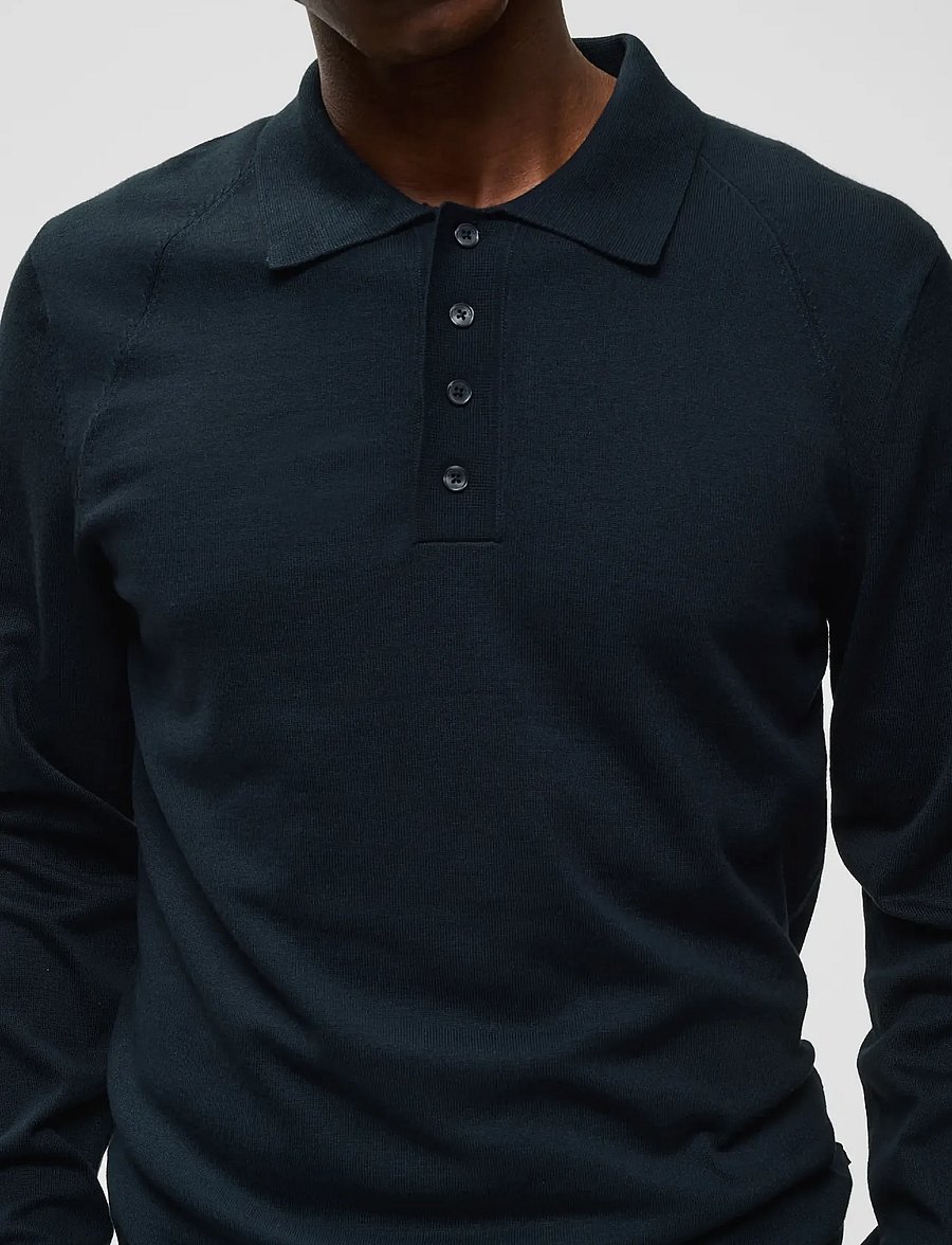 Matinique - MAkerone N - langärmelige strick-polohemden - dark navy - 4