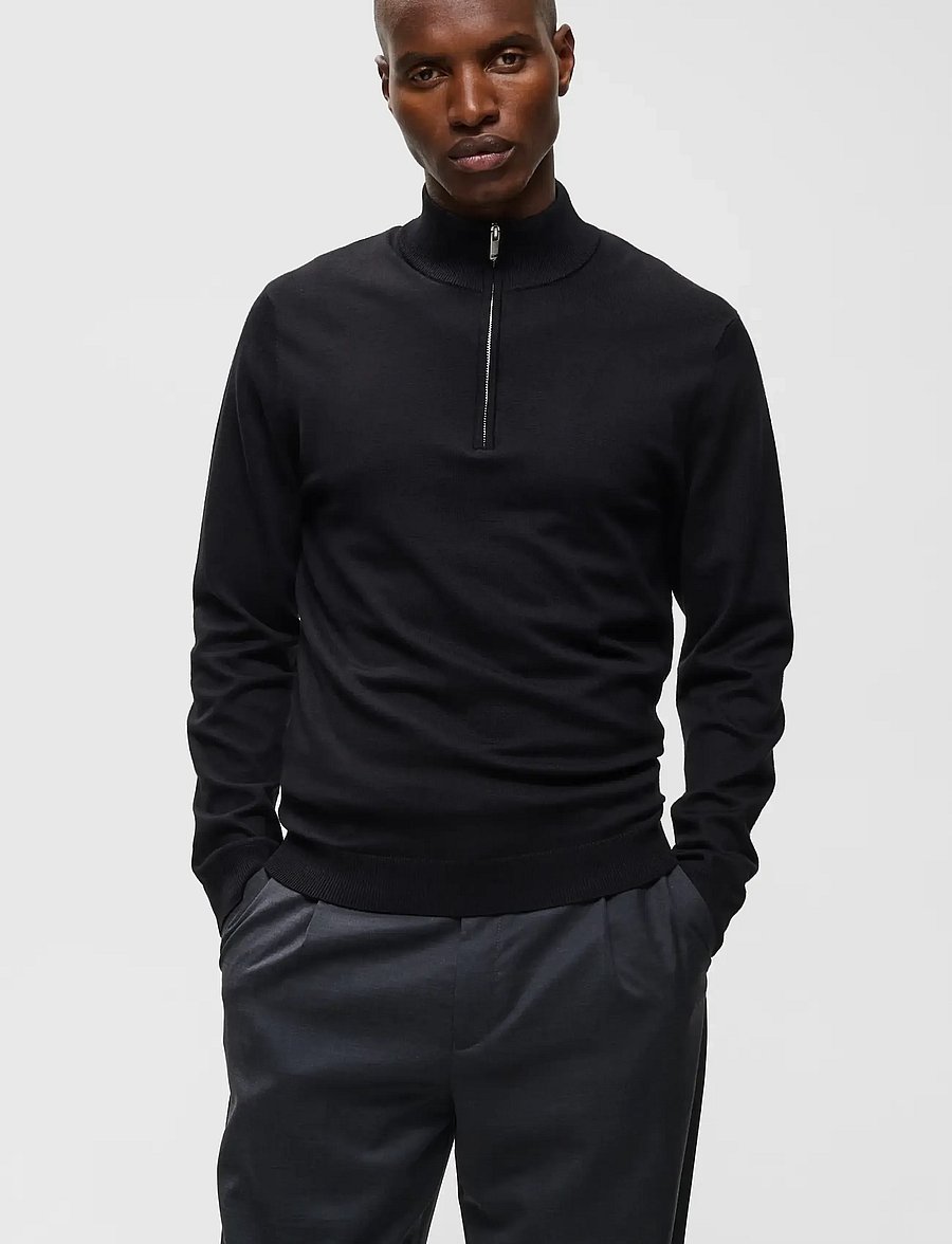 Matinique - MAkerome Z - pullover mit halbem reißverschluss - black - 0