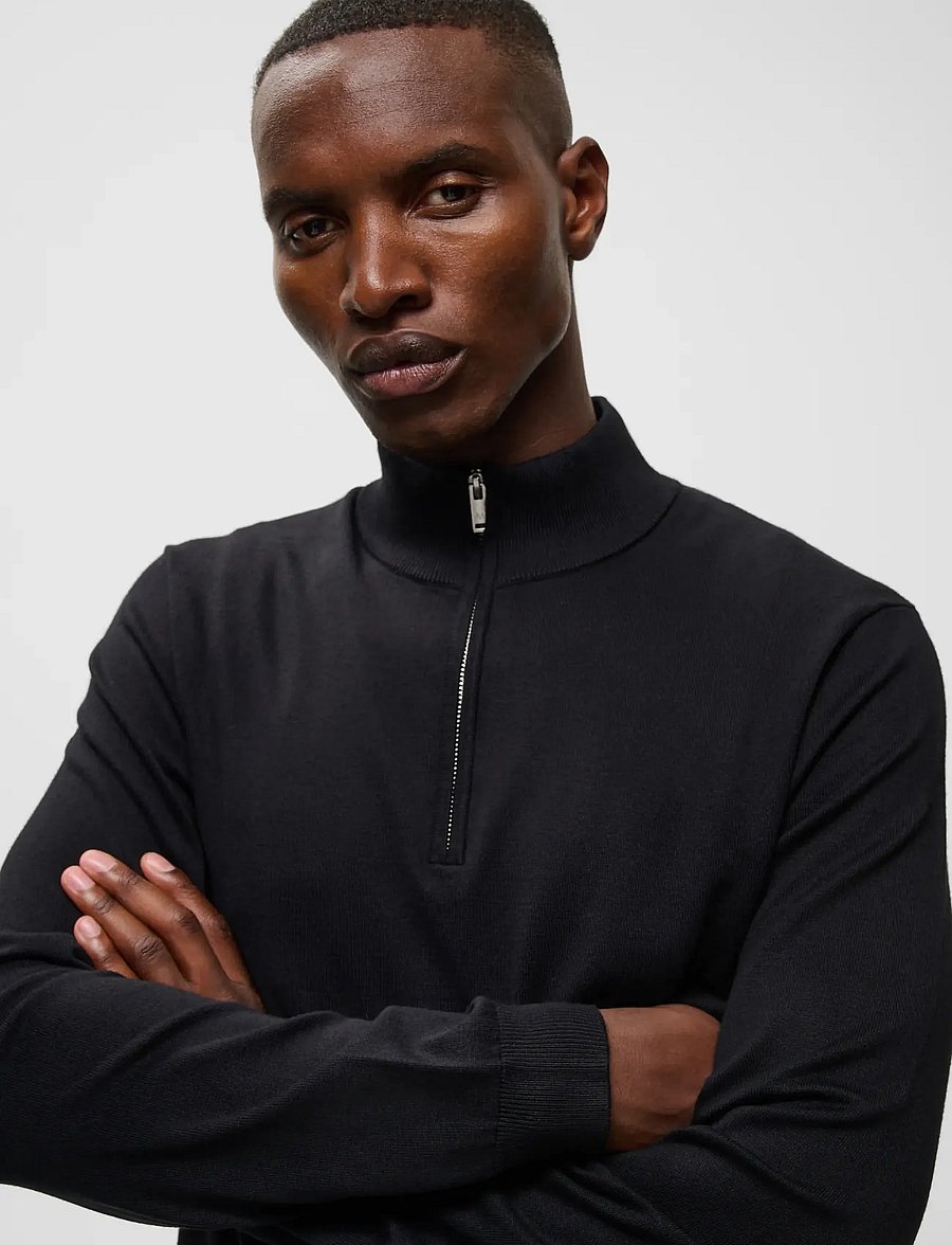Matinique - MAkerome Z - pullover mit halbem reißverschluss - black - 4