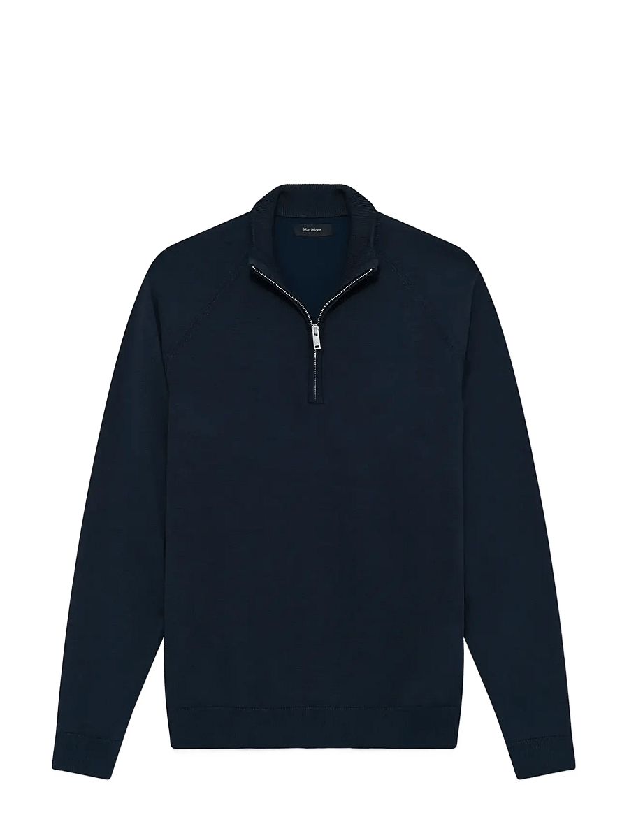 Matinique - MAkerome Z - pullover mit halbem reißverschluss - dark navy - 1