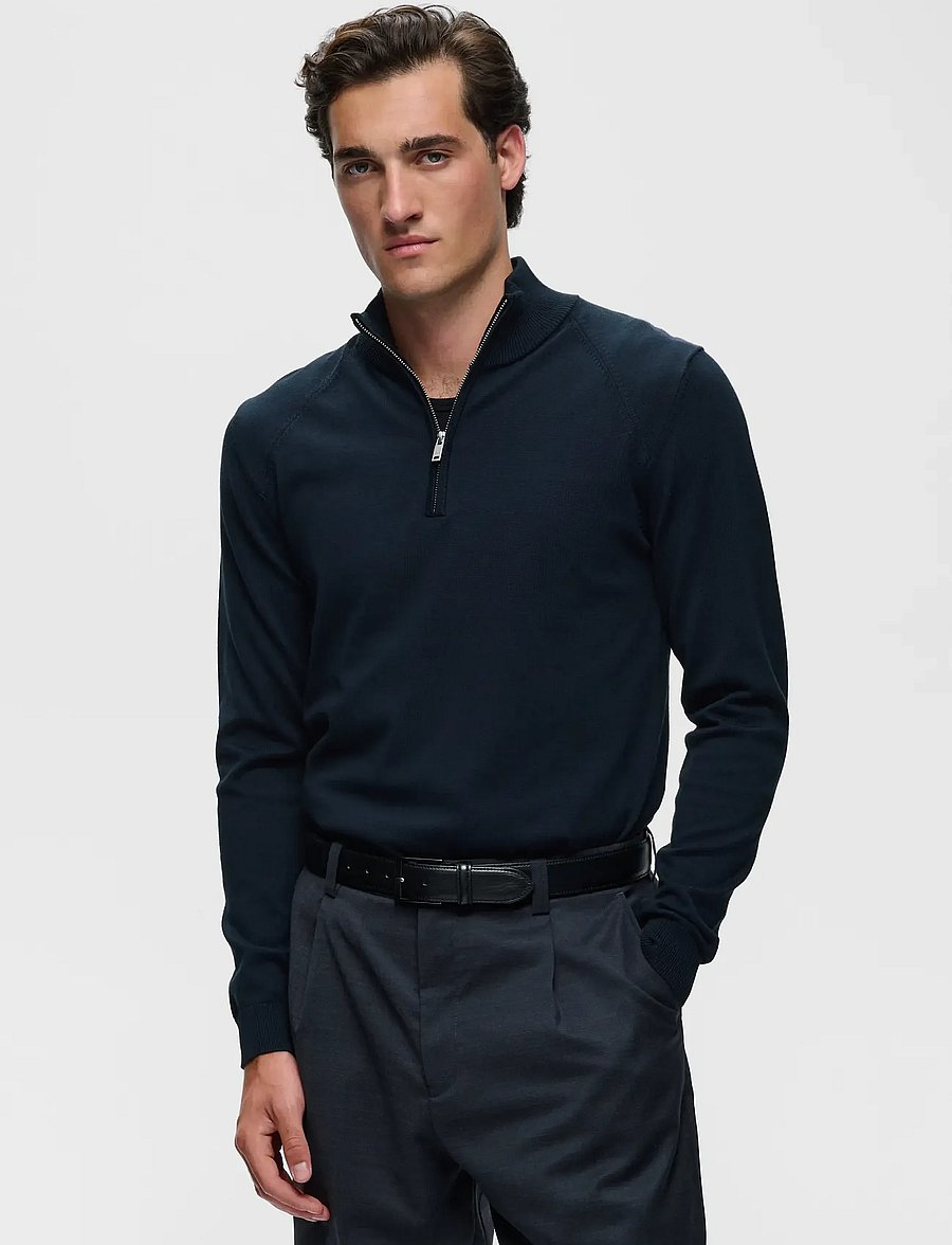 Matinique - MAkerome Z - pullover mit halbem reißverschluss - dark navy - 0