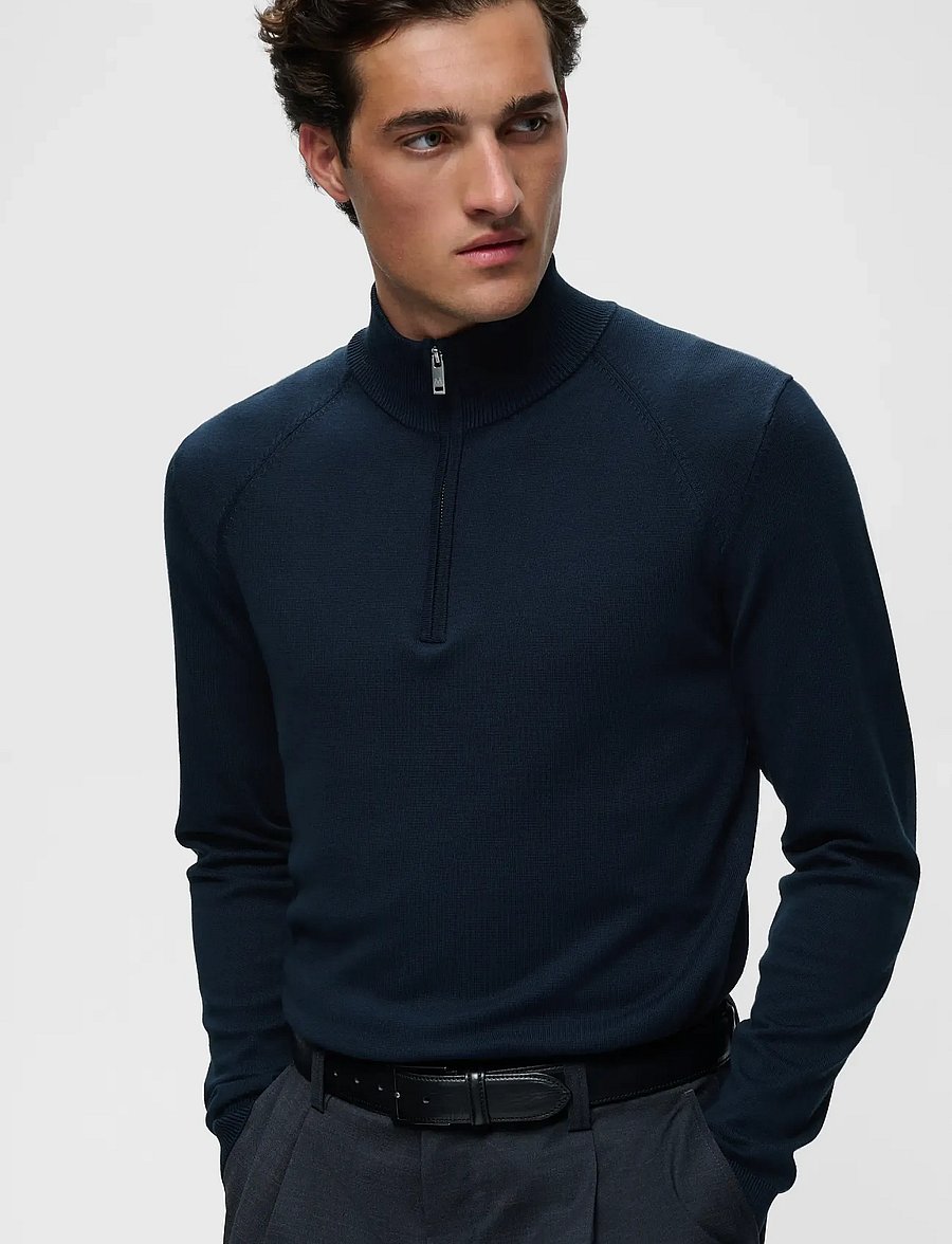 Matinique - MAkerome Z - pullover mit halbem reißverschluss - dark navy - 4