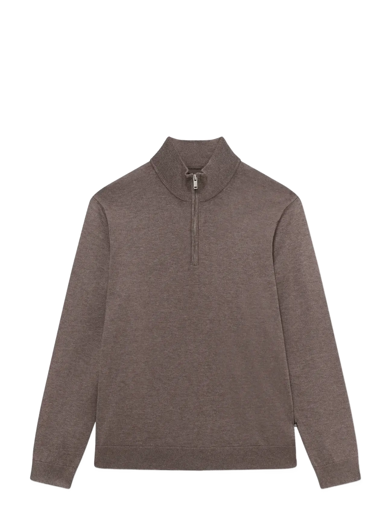 Matinique MAkerome Z - Pullover mit halbem Reißverschluss - MINK MELANGE / brown