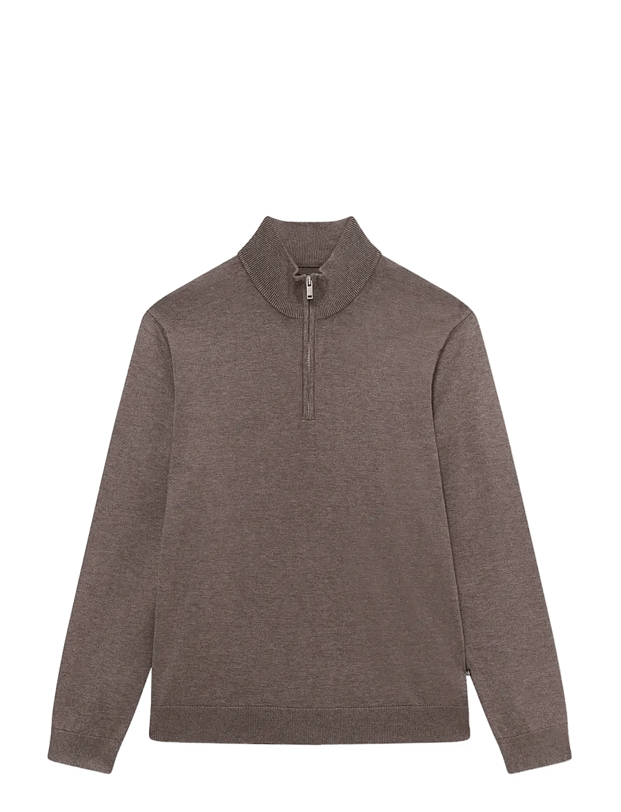 Matinique - MAkerome Z - pullover mit halbem reißverschluss - mink melange - 1