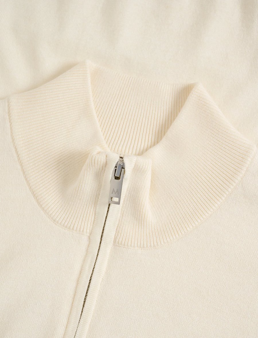 Matinique - MAkerome Z - pullover mit halbem reißverschluss - off white melange - 5