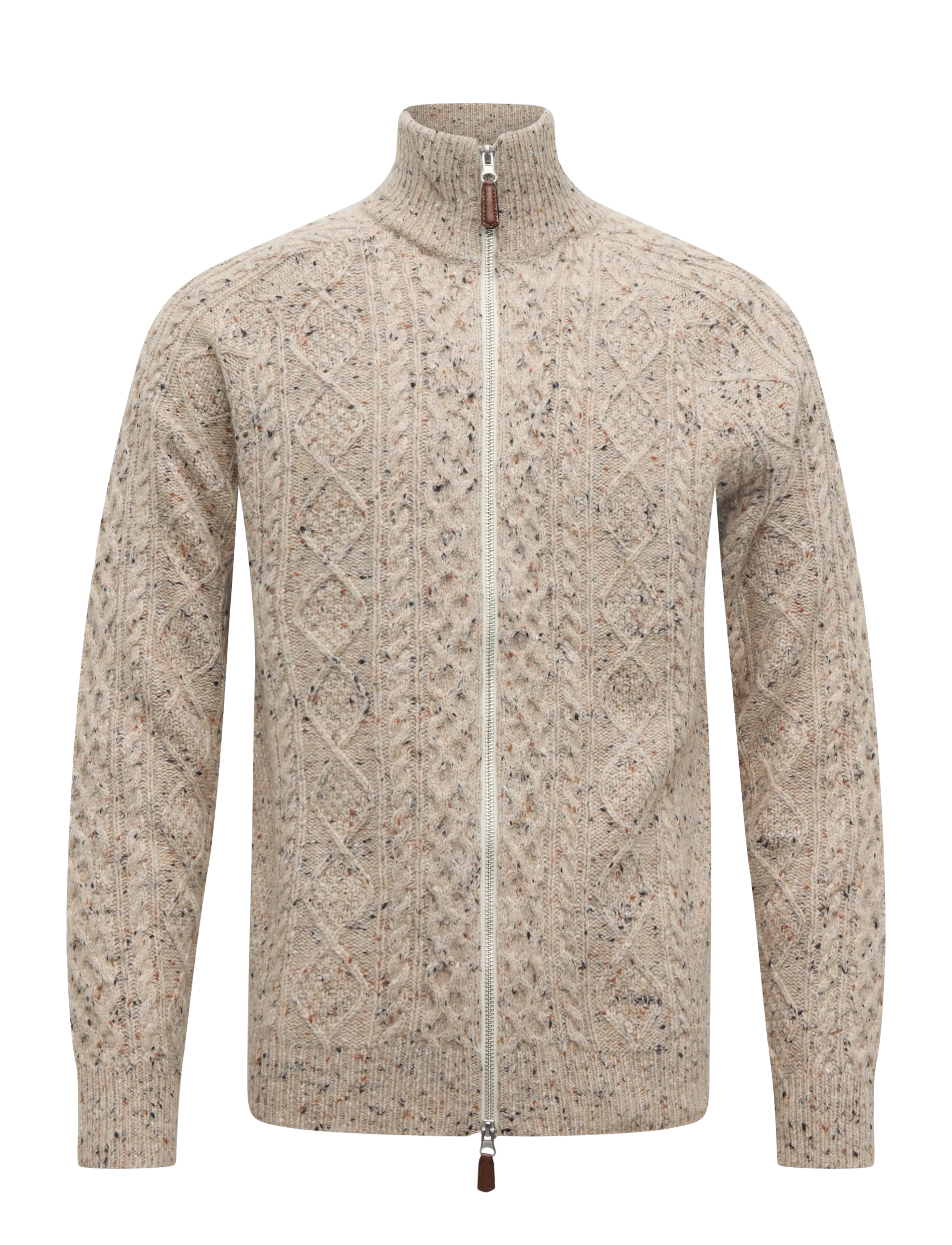 Matinique - MAblimey Z Heritage - pullover mit durchgehendem reißverschluss - eggnog - 1