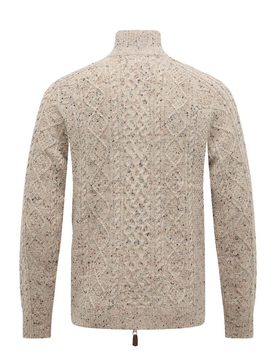 Matinique - MAblimey Z Heritage - pullover mit durchgehendem reißverschluss - eggnog - 2