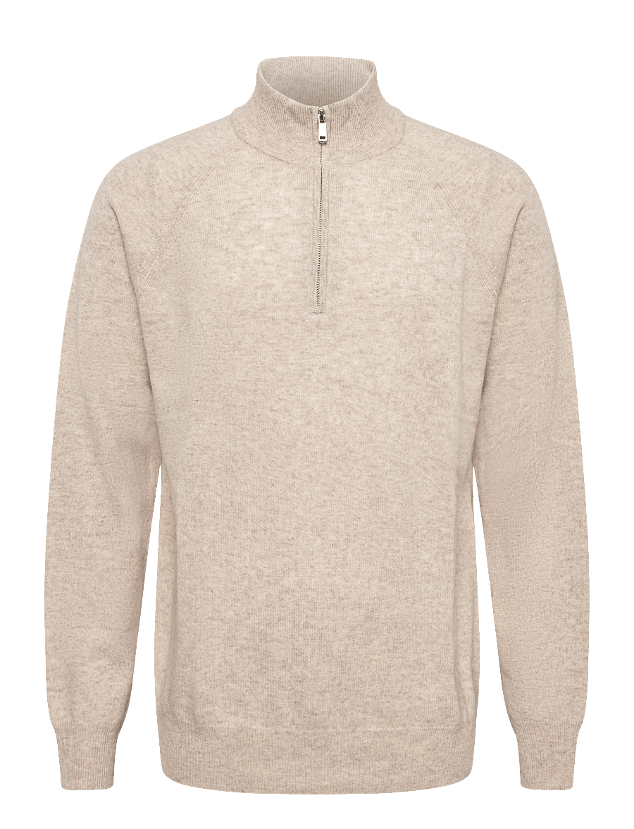 Matinique - MAhellson Z - pullover mit halbem reißverschluss - eggnog melange - 1