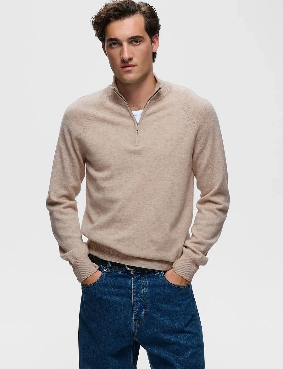 Matinique - MAhellson Z - pullover mit halbem reißverschluss - eggnog melange - 0