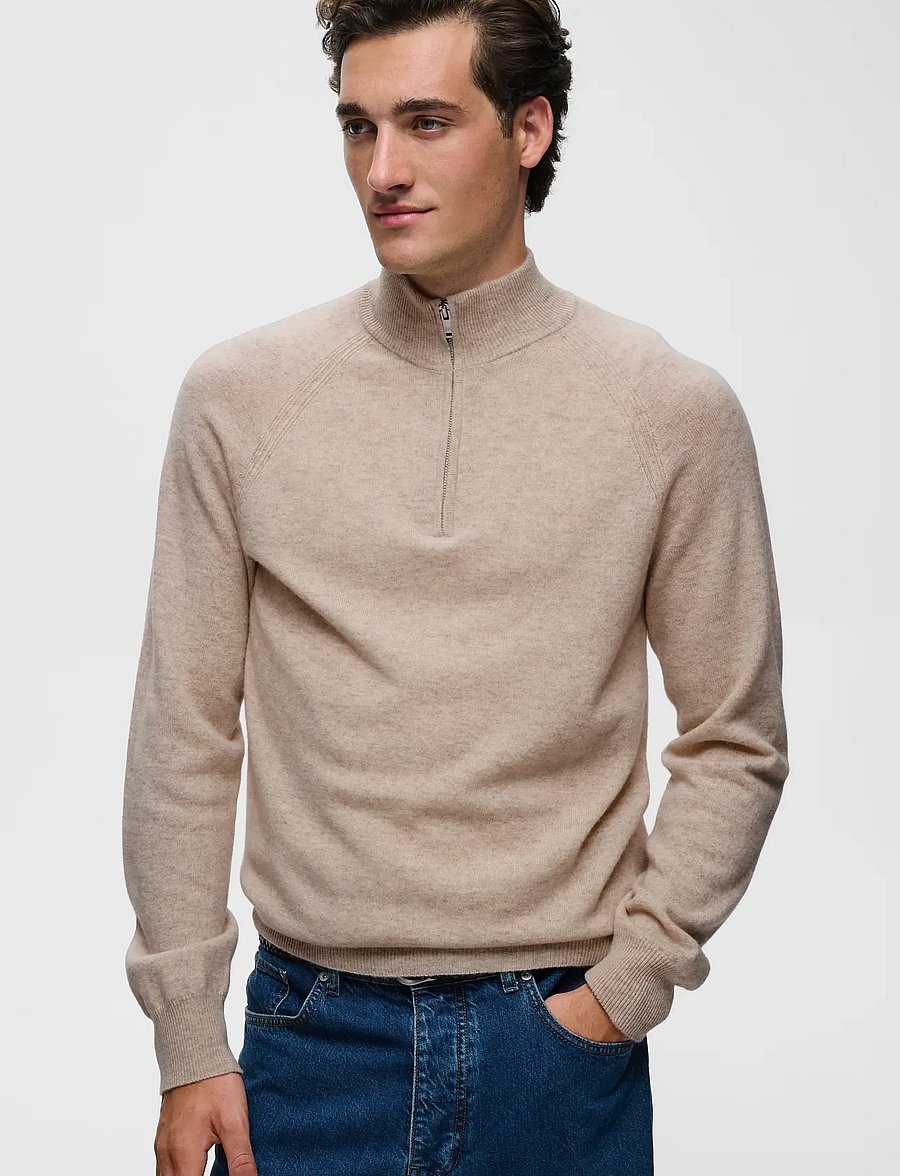 Matinique - MAhellson Z - pullover mit halbem reißverschluss - eggnog melange - 5