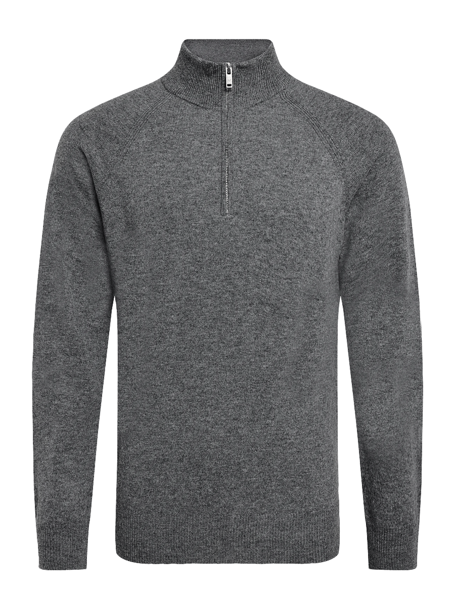 Matinique - MAhellson Z - pullover mit halbem reißverschluss - medium grey melange - 1