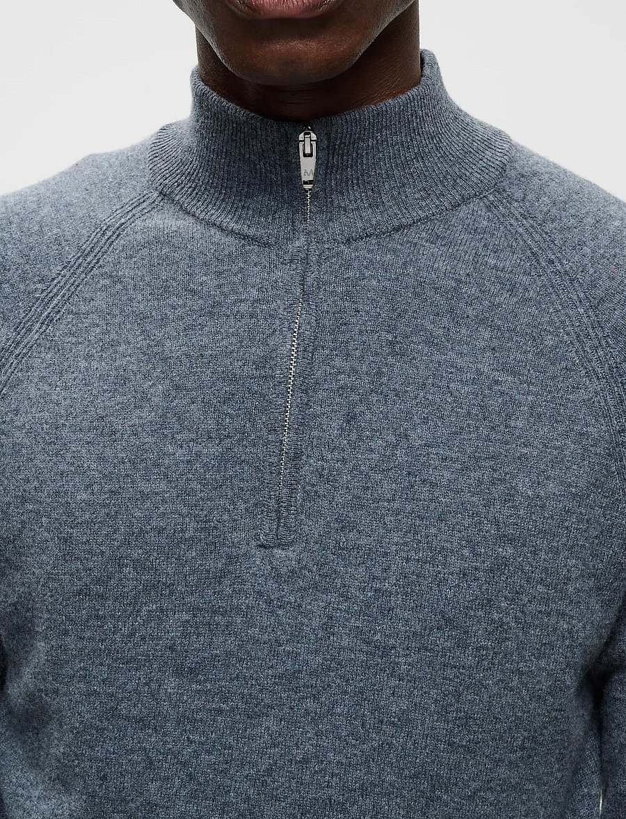 Matinique - MAhellson Z - pullover mit halbem reißverschluss - medium grey melange - 4
