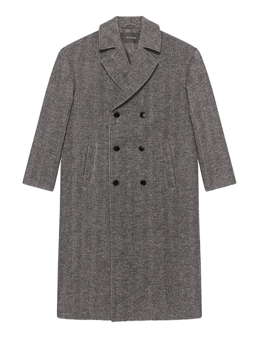 Matinique - MABullmer Long - uldfrakker - medium grey melange - 1