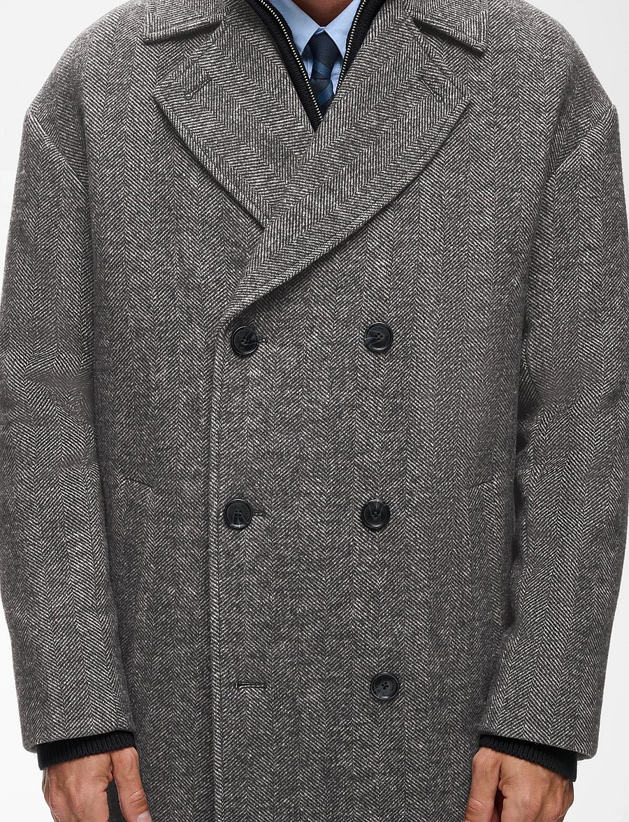 Matinique - MABullmer Long - uldfrakker - medium grey melange - 4