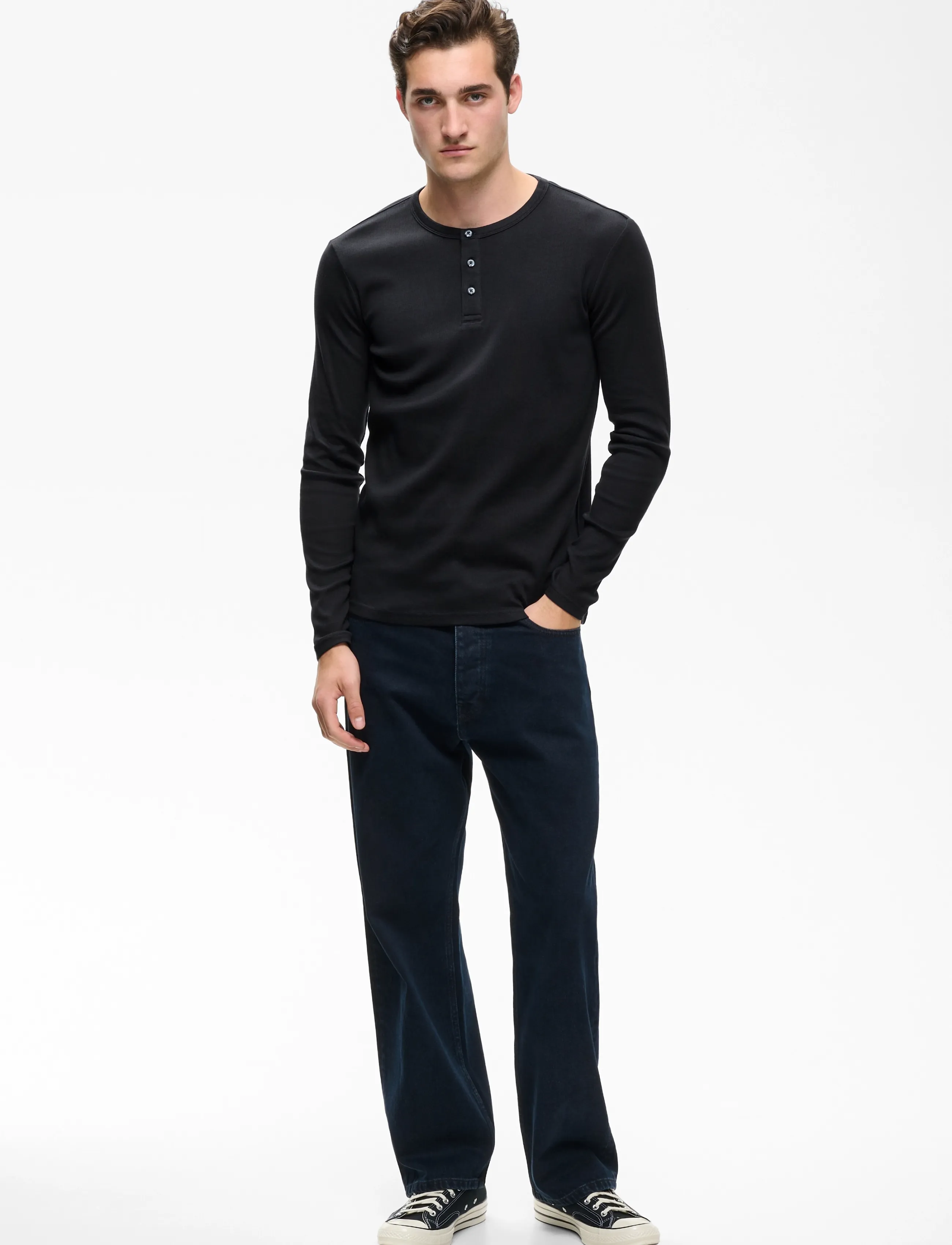 Matinique - MAHenley - langærmede t-shirts - dark navy - 2