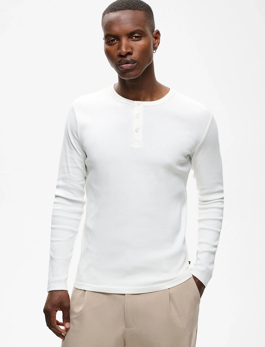 Matinique - MAHenley - langärmelige t-shirts - off white - 0