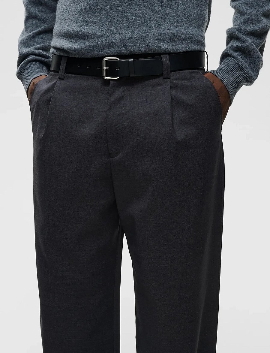Matinique - MAchino Pleat Pant - casual byxor - forged iron - 4