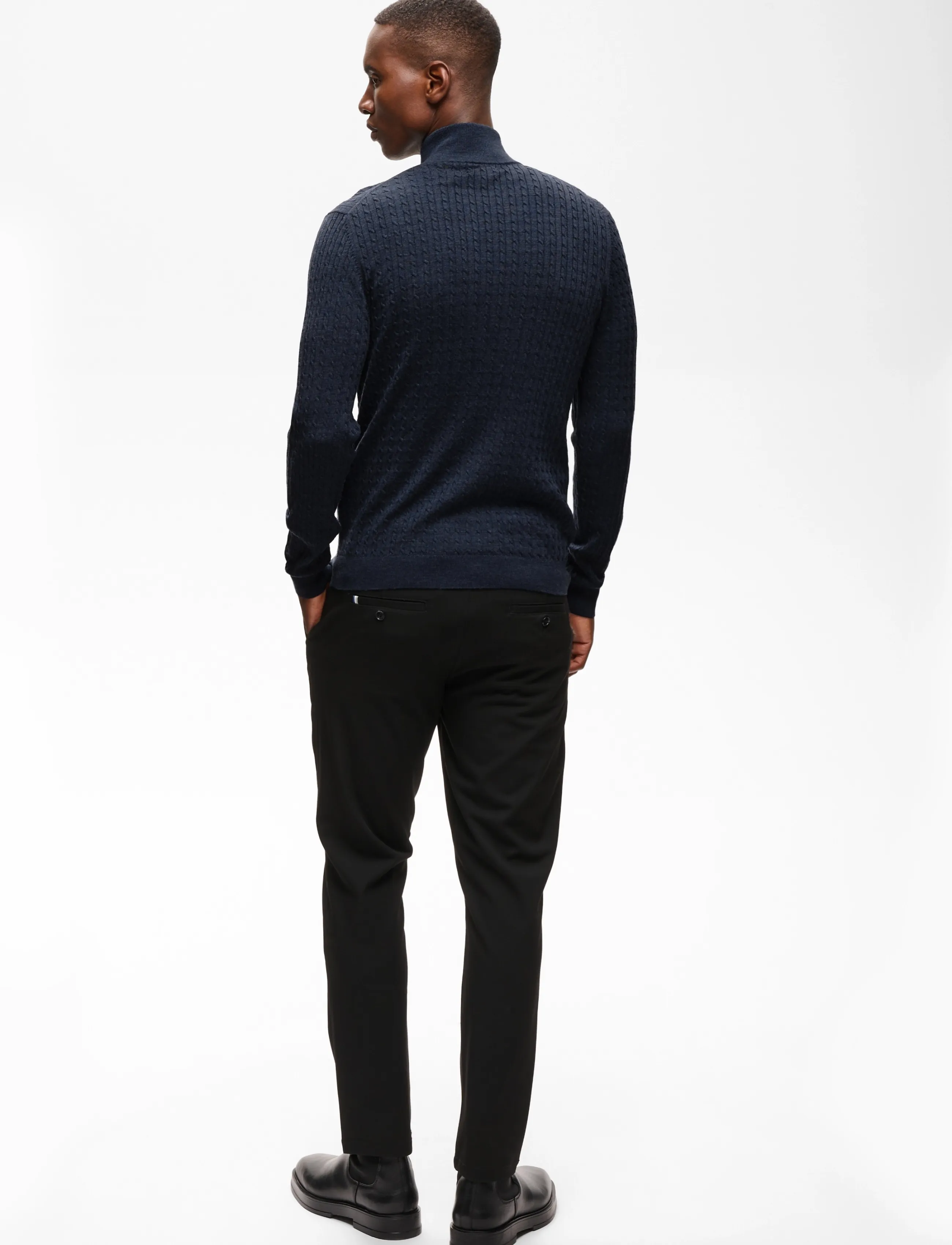 Matinique - MAmason cabel - fullzip strik - blue nights melange - 2